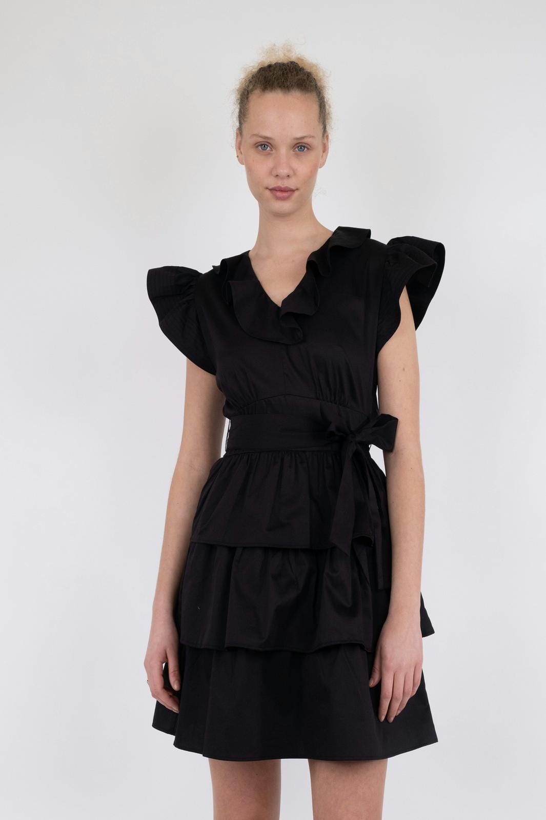 Neo Noir - Lia Cotton Satin Dress - Black