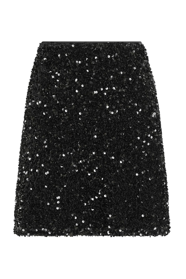 Neo Noir - Miva Velvet Sequins Skirt - Black