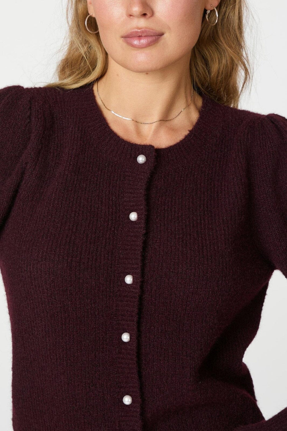 Neo Noir - Nuna Knit Cardigan 162242 - 682 - Wine