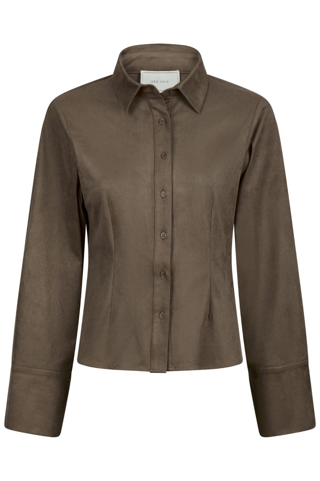 Neo Noir - Rosa Faux Suede Shirt 164475 - 676 - Dark Brown