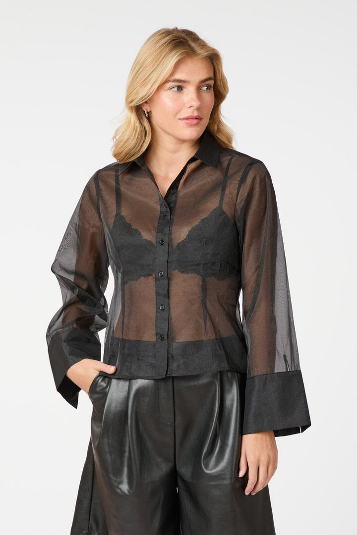 Neo Noir - Rosa Organza Shirt 164496 - 100 - Black