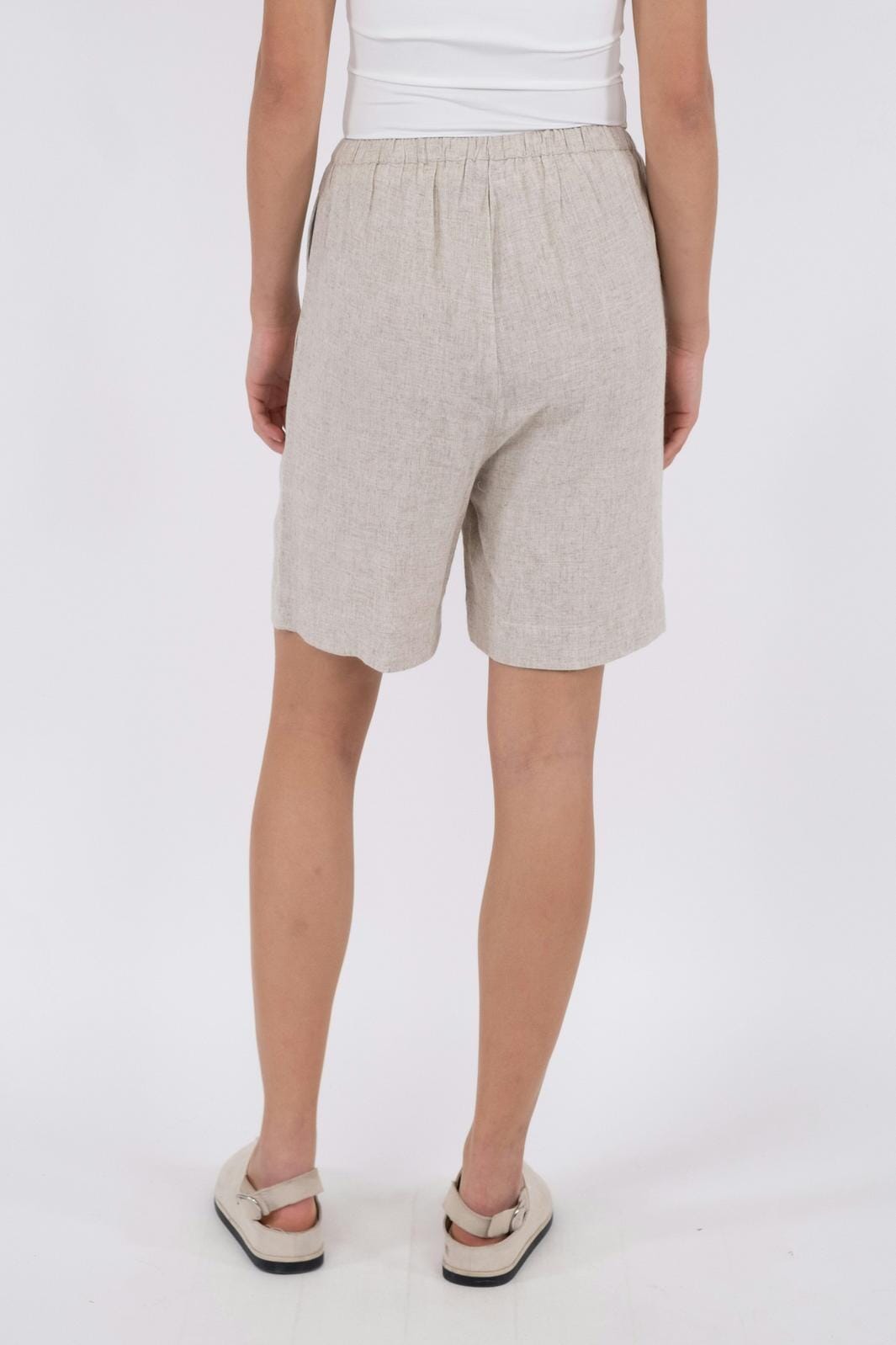 Neo Noir - Santo Soft Linen Shorts - Natural