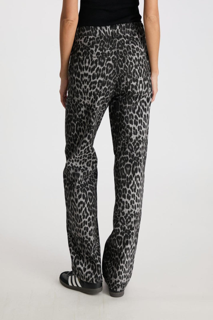 Neo Noir - Simona Leopard Pants - Grey Leopard