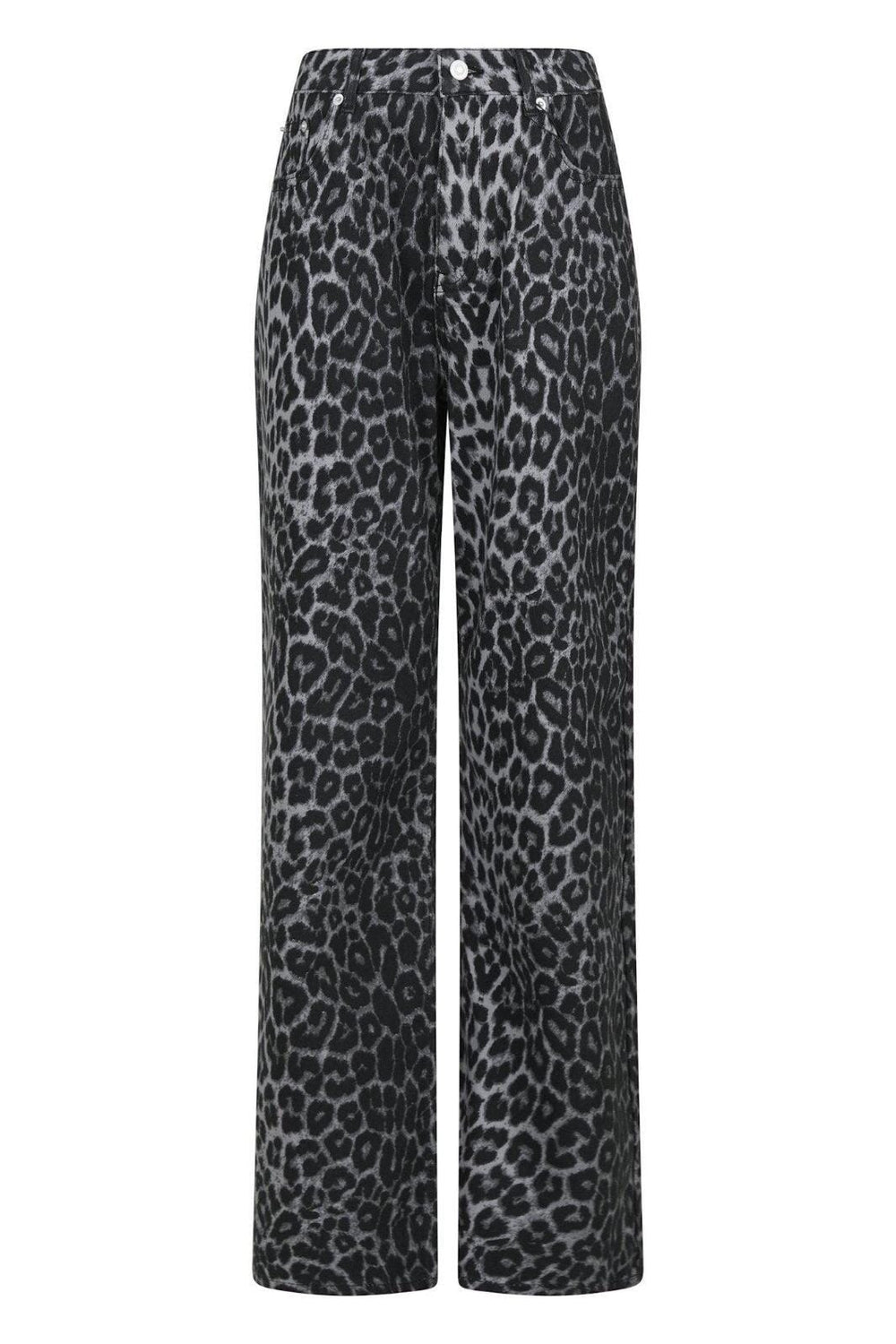 Forudbestilling - Neo Noir - Simona Leopard Pants - Grey Leopard 