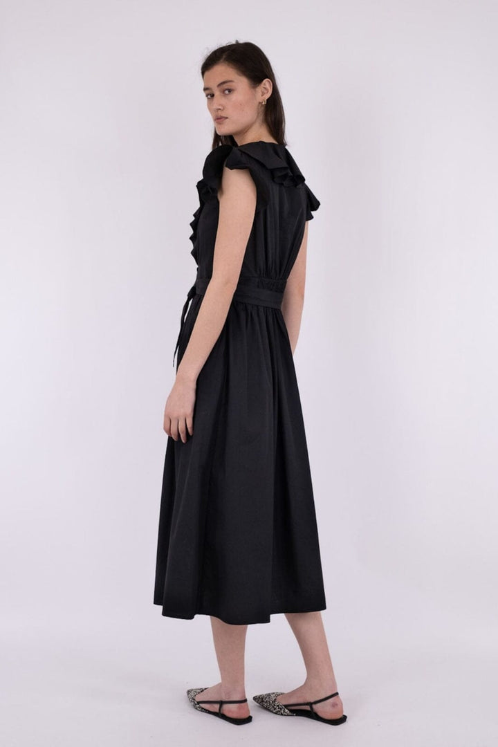 Forudbestilling - Neo Noir - Simone Poplin Dress - Black (Juni) Kjoler 