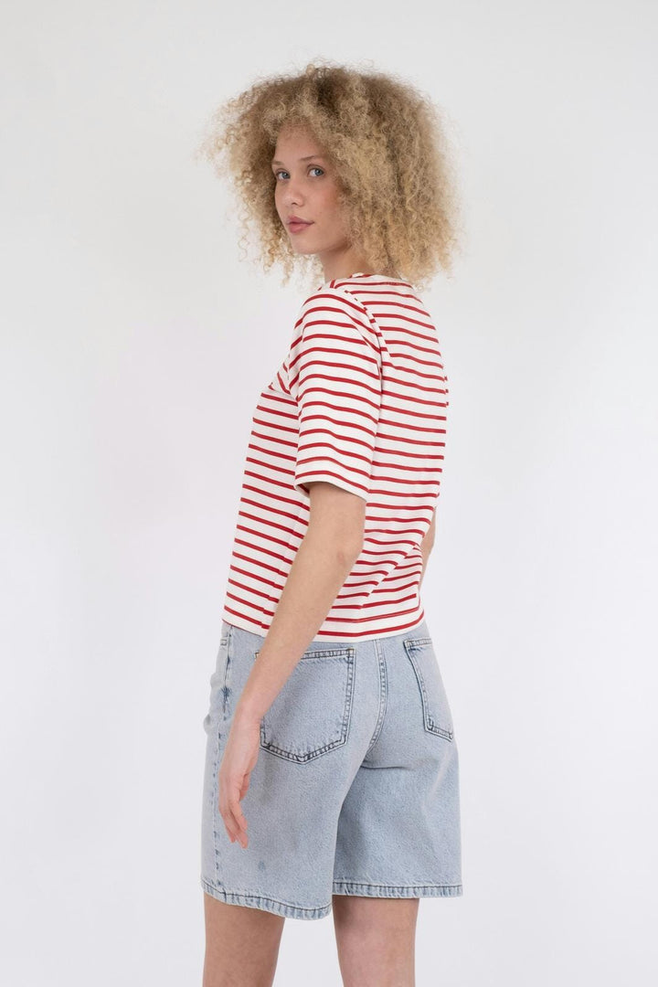 Neo Noir - Soanie Stripe Tee - Red