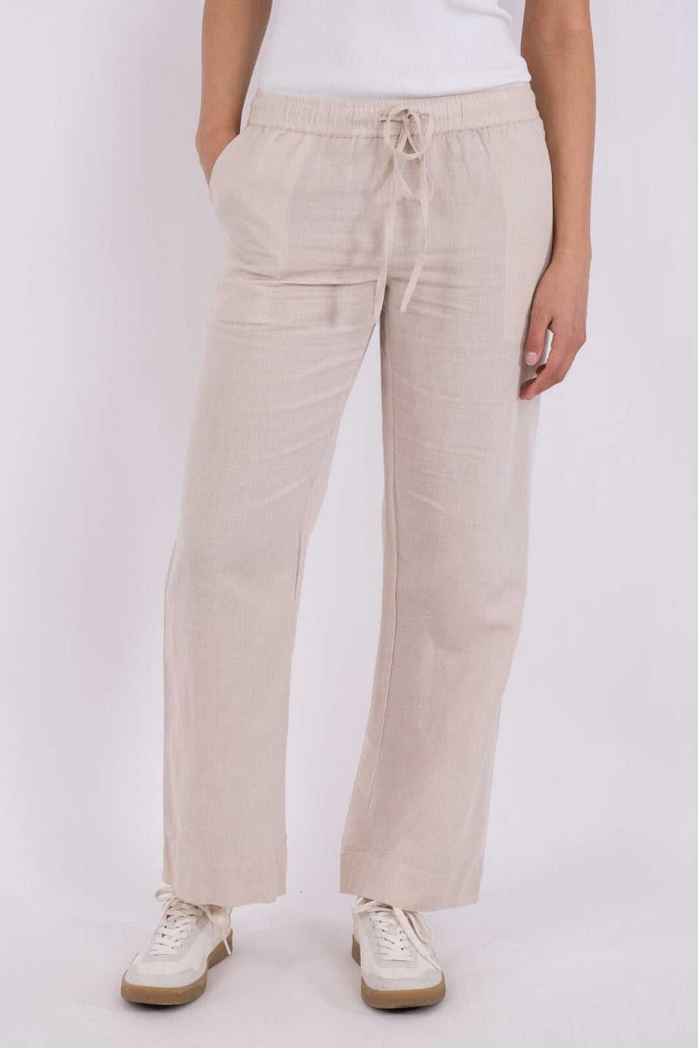 Forudbestilling - Neo Noir - Sonar Linen Pants - Sand Bukser 