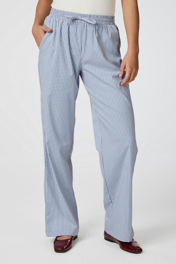 Neo Noir - Sonar Striped Pants 165075 - 145 - Light Blue