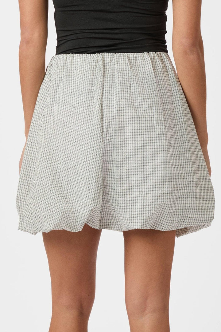 Neo Noir - Stela Small Check Skirt 165421 - 122 - Creme