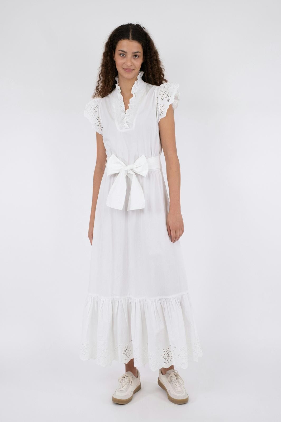 Neo Noir - Tianna Embroidery Dress - White