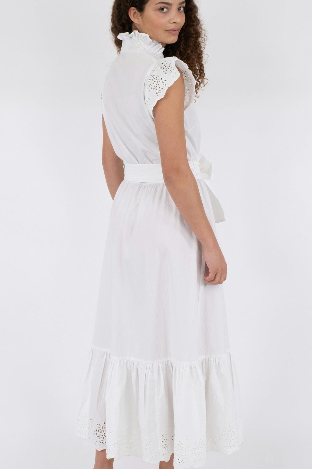 Neo Noir - Tianna Embroidery Dress - White