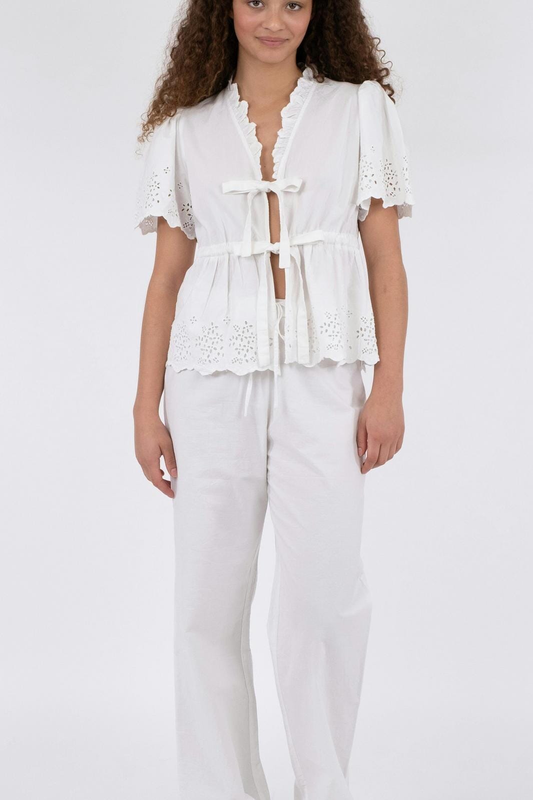 Neo Noir - William Embroidery Pants - White