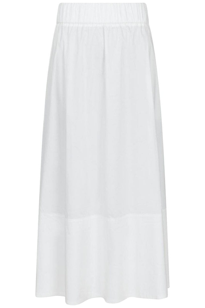 Forudbestilling - Neo Noir - Yara Long Poplin Skirt 163076 - 120 - White Nederdele 