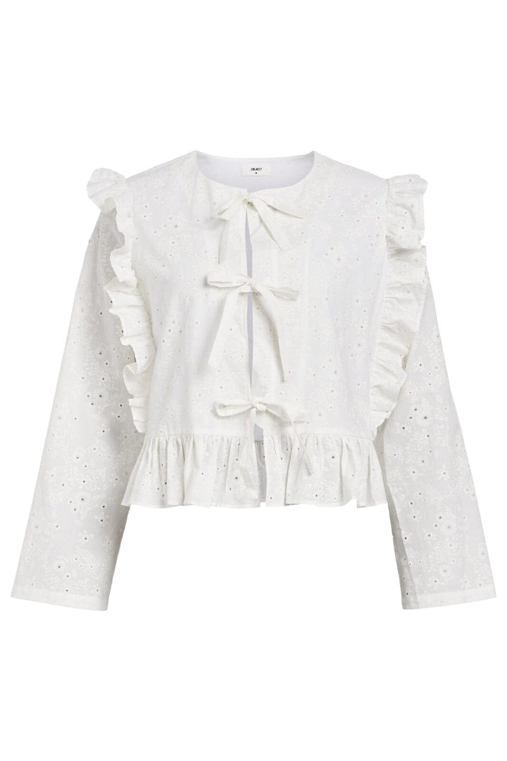 Forudbestilling - Object - Objcilie L/S Top DIV - Cloud Dancer Bluser 