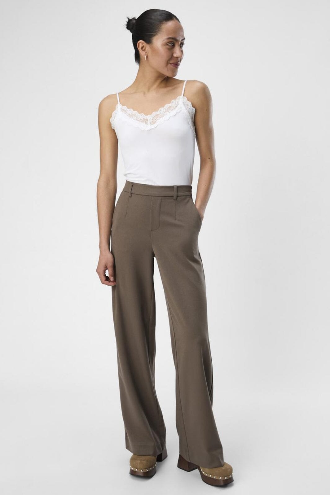 Forudbestilling - Object - Objlisa Wide Pant - 4535488 Morel