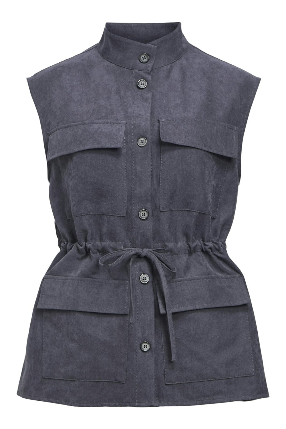 Forudbestilling - Object - Objminova S/L Lo Waistcoat Sp 25 - 4827211 Dark Denim