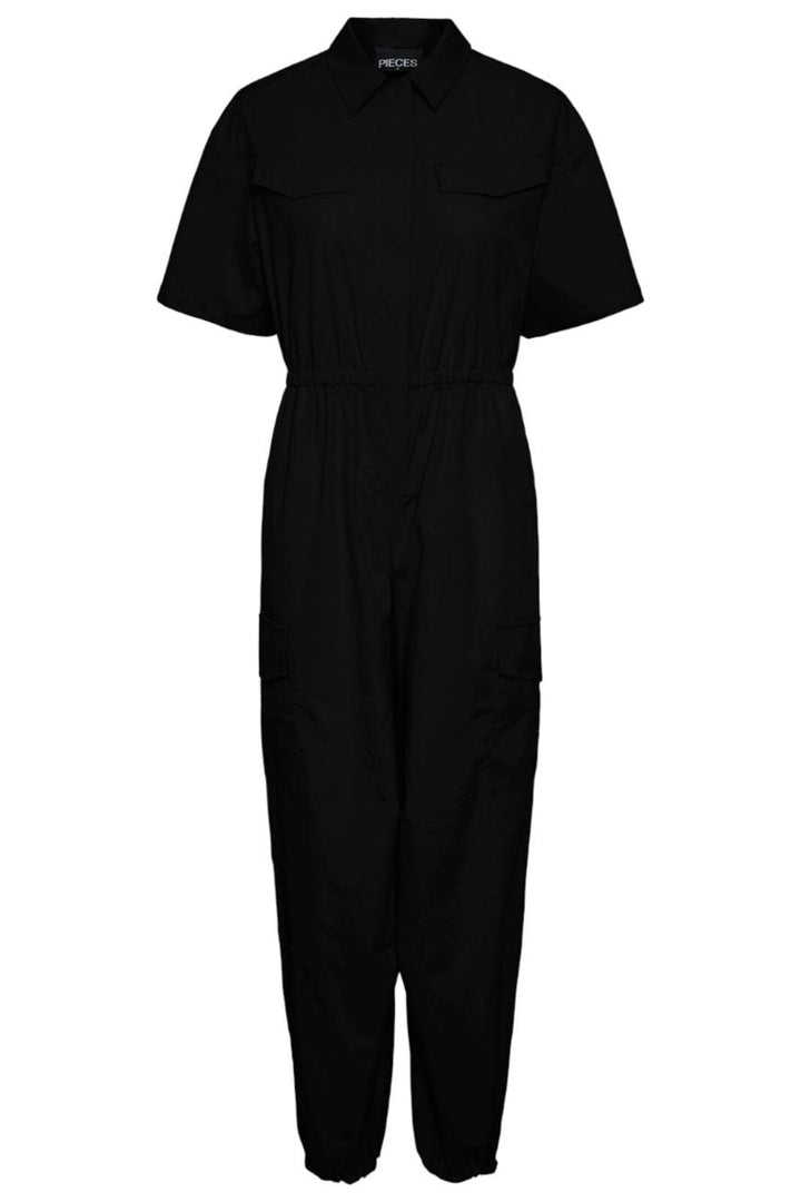 Forudbestilling - Pieces - Pcfibbe 2/4 Cargo Jumpsuit - 4597671 Black Buksedragter 