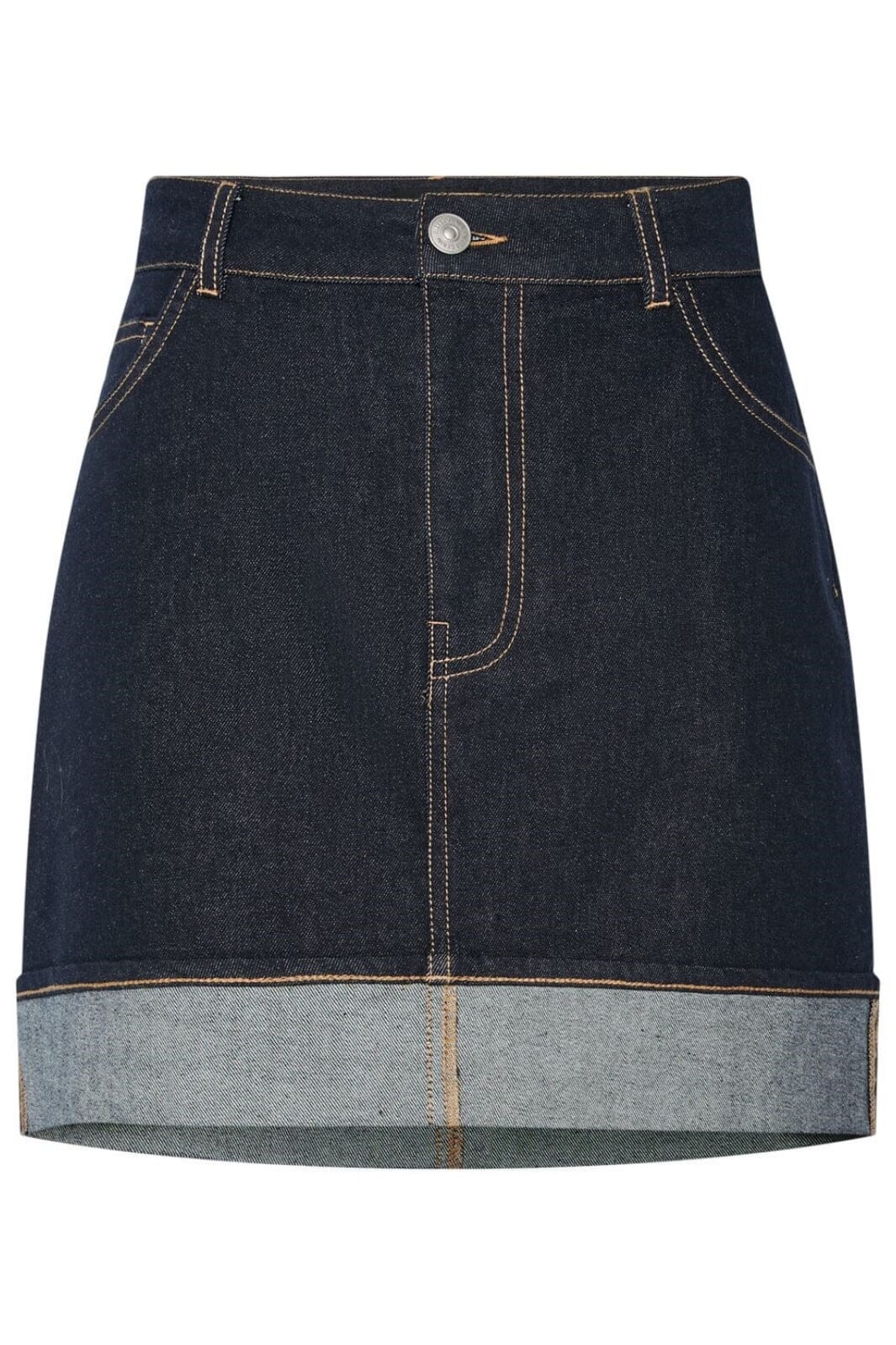 Forudbestilling - Pieces - Pcfranna Short Denim Skirt Fsy - 4863085 Dark Blue Denim