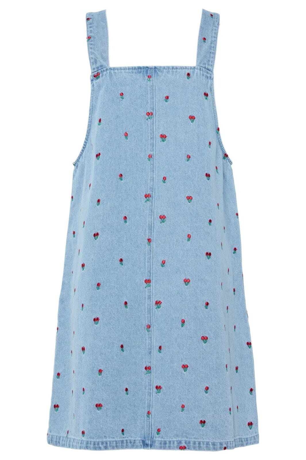 Forudbestilling - Pieces - Pcfreia Sl Denim Spencer Dress Fsy - 4925829 Light Blue Denim Tulips