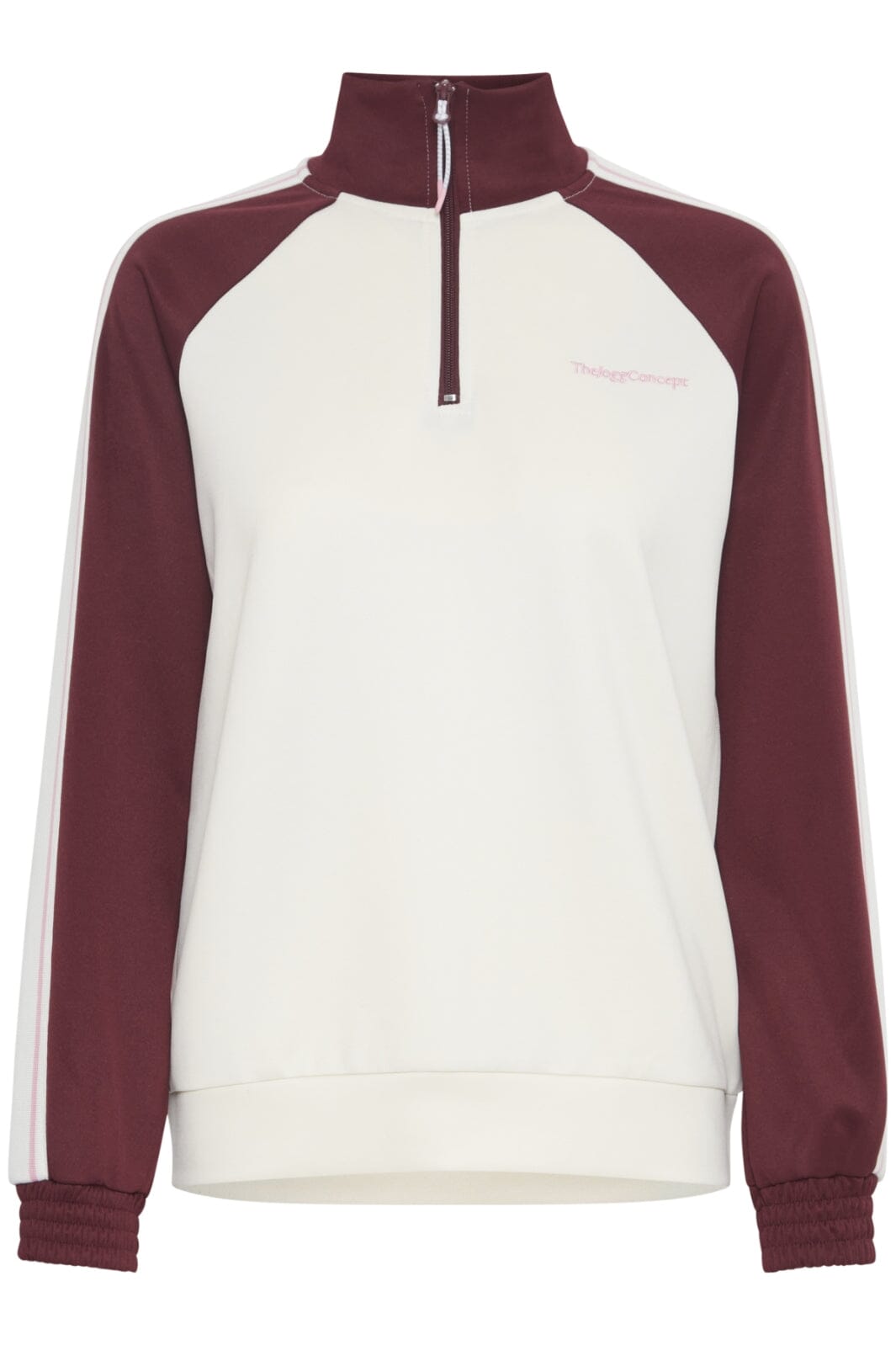 Forudbestilling - The Jogg Concept - Jcsima Tape Pullover - 203766 Windsor Wine Mix Sweatshirts 