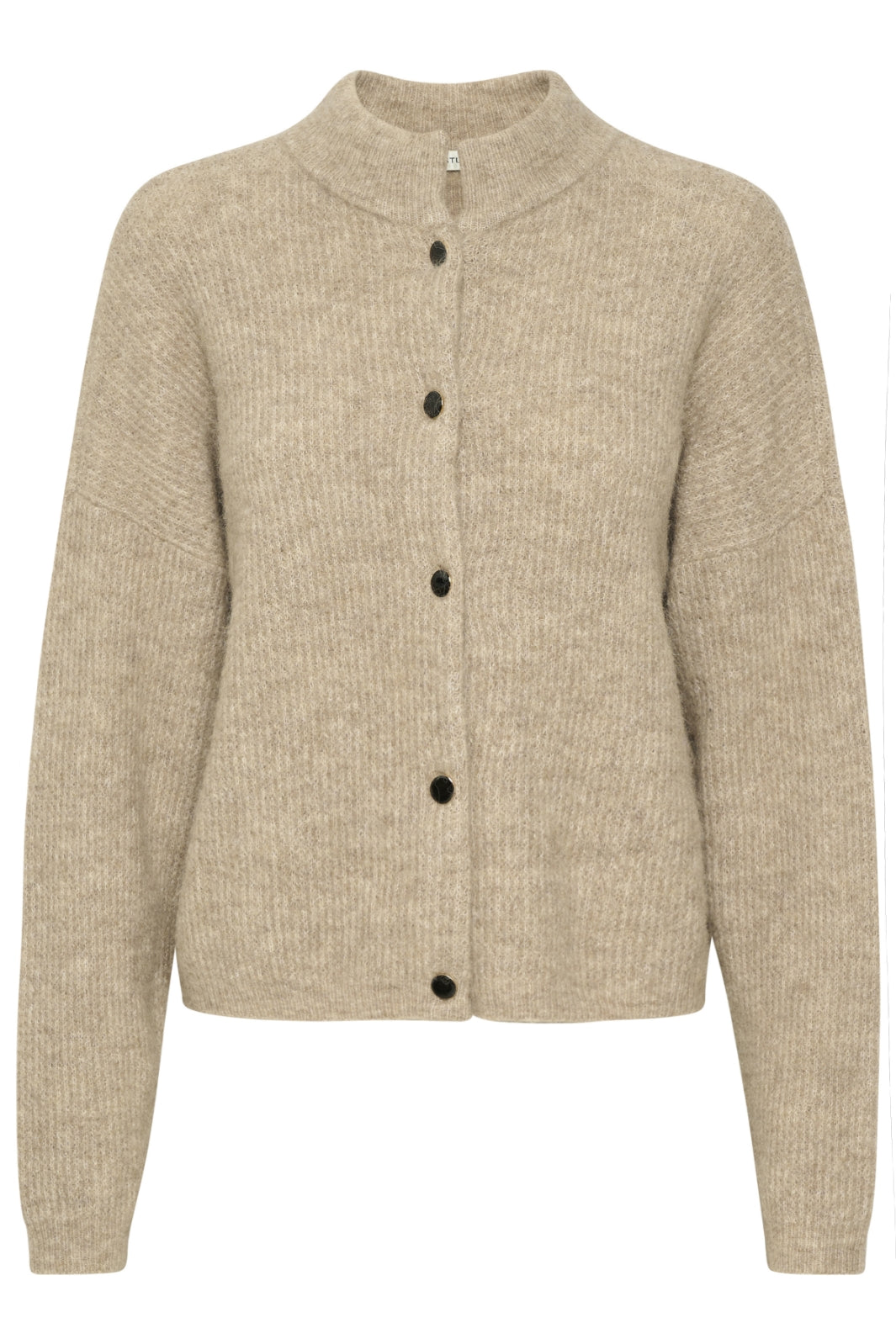 Gestuz - AlphaGZ Short Cardigan NOOS - Warm Sand Melange Cardigans 