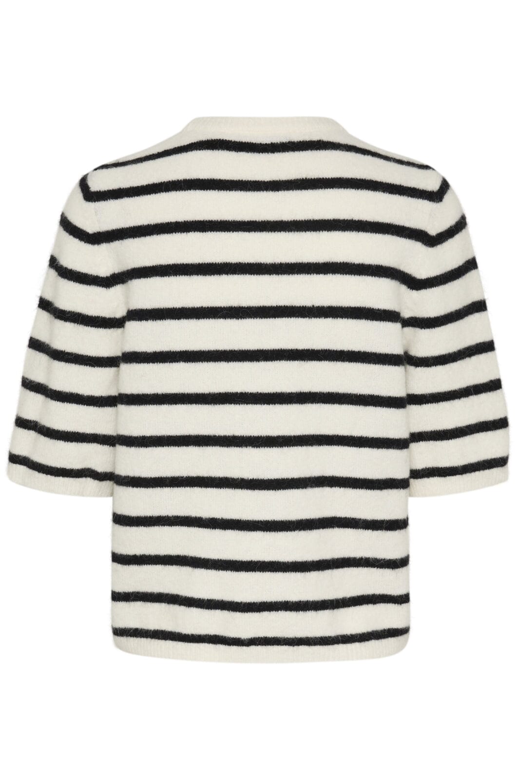 Gestuz - Alphagz Ss Tee Striped - 106145 Ivory Black Striped