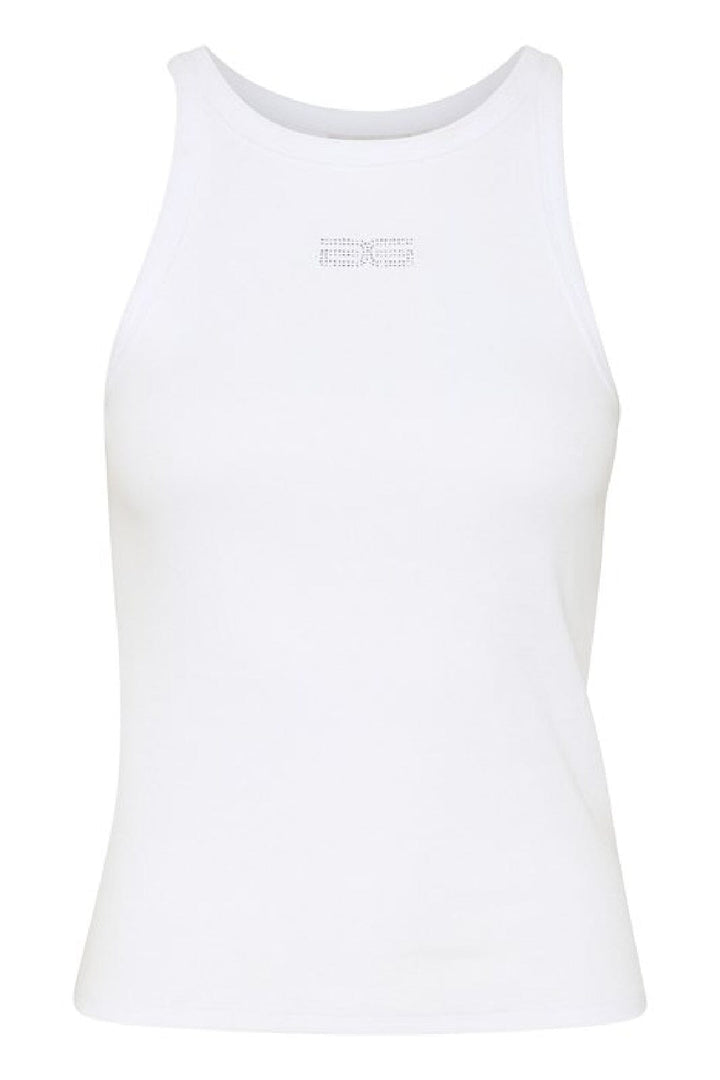 Gestuz - Gzdrew Rhinestone Logo Tank - 110601 Bright White