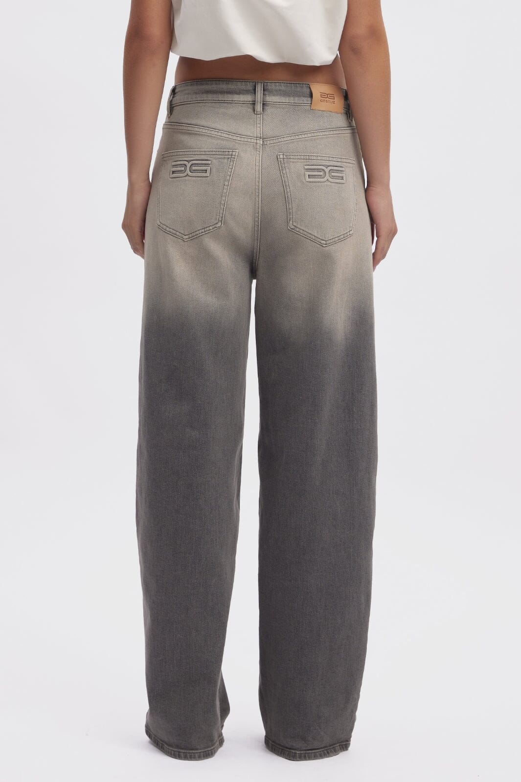 Gestuz - Zorellygz Wide Pants - 106055 Grey Faided Wash Jeans 