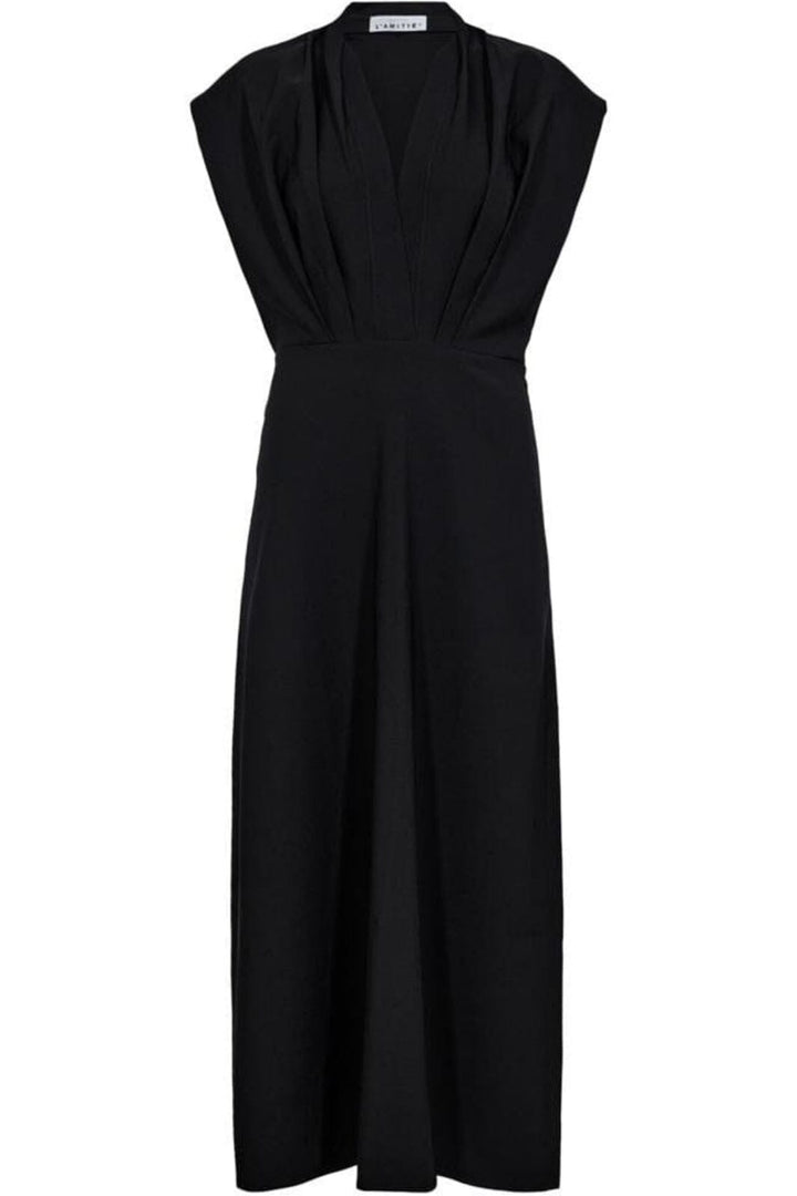 Haute L'Amitié - L'Egance Drape Dress HL10041 - Black