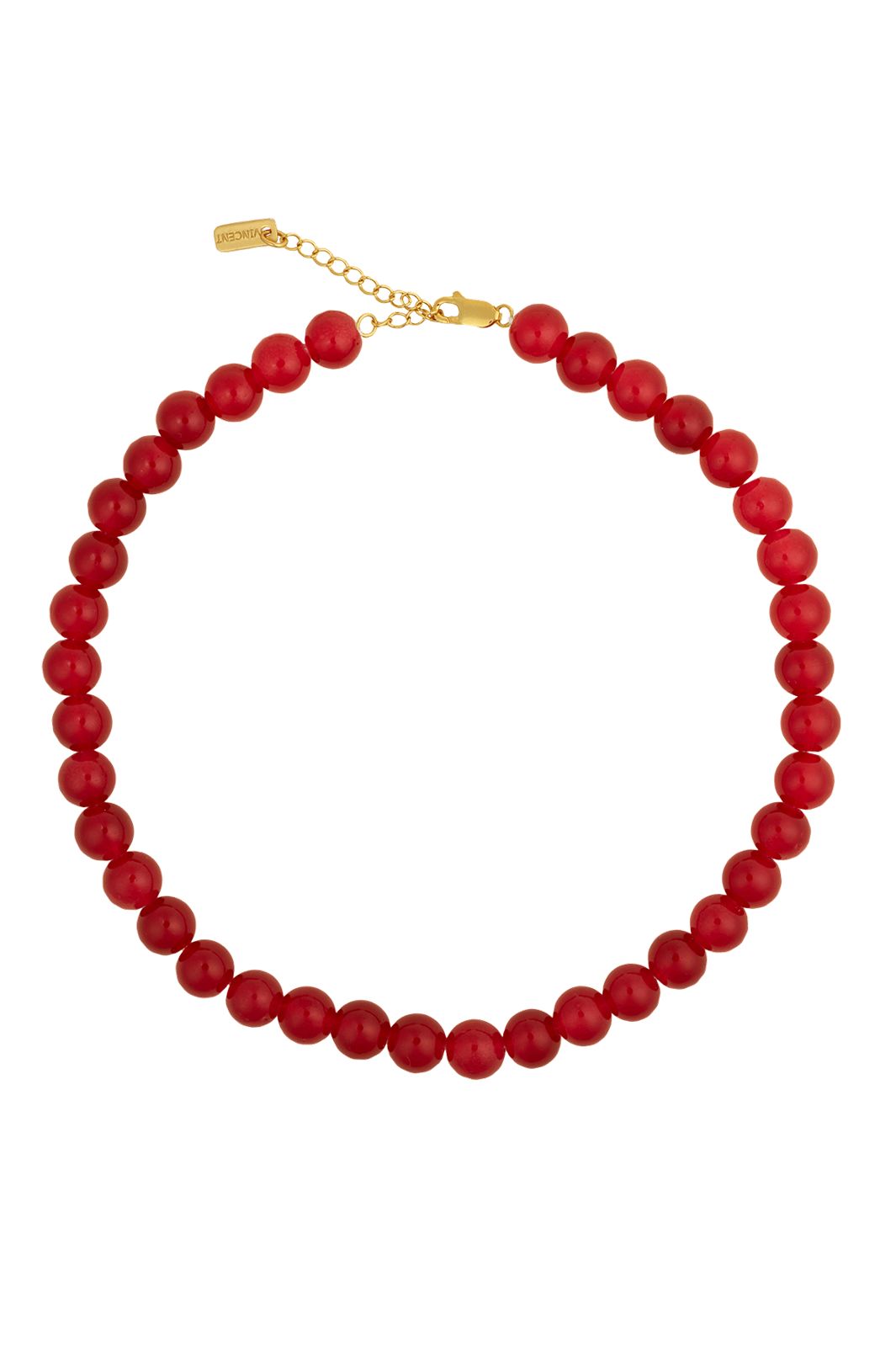 Forudbestilling - House Of Vincent - Candy Coral Berry M Necklace VJ233-UNG-R-M - Red - Gilded