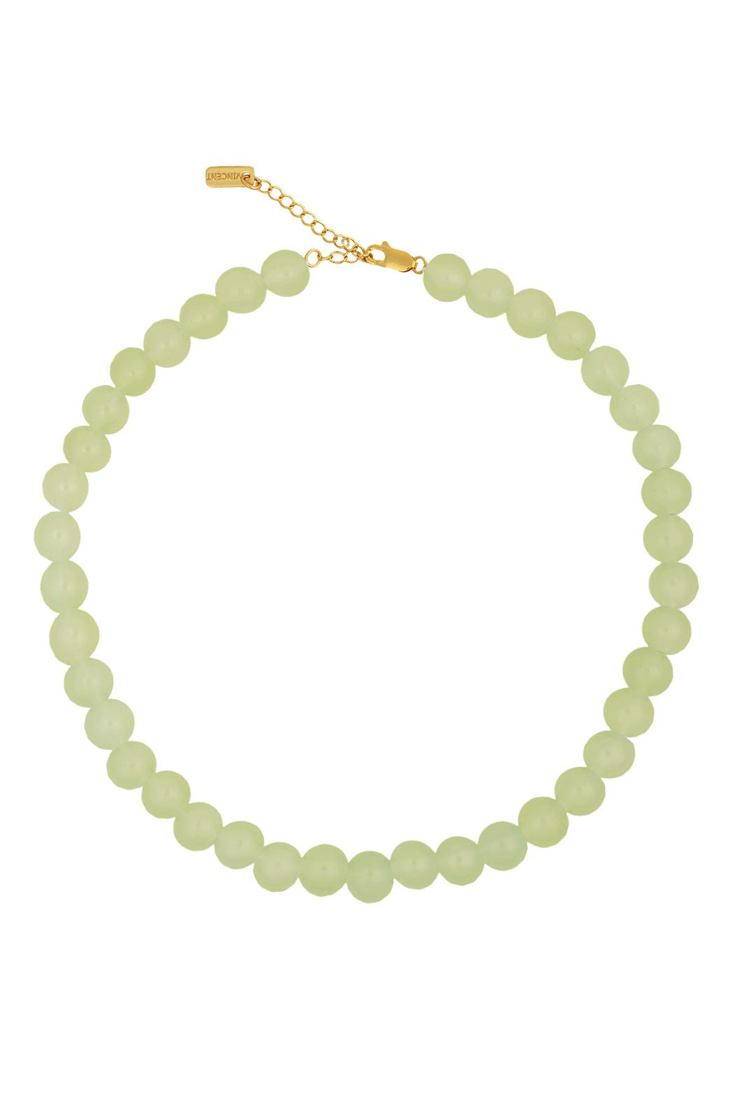 Forudbestilling - House Of Vincent - Candy Coral Pistachio M Necklace VJ233-UNG-G-M - Light Green - Gilded