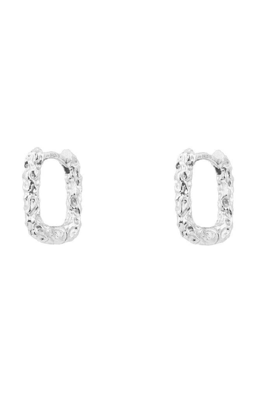 House Of Vincent - Riddle Hoop Earrings - Silver Øreringe 