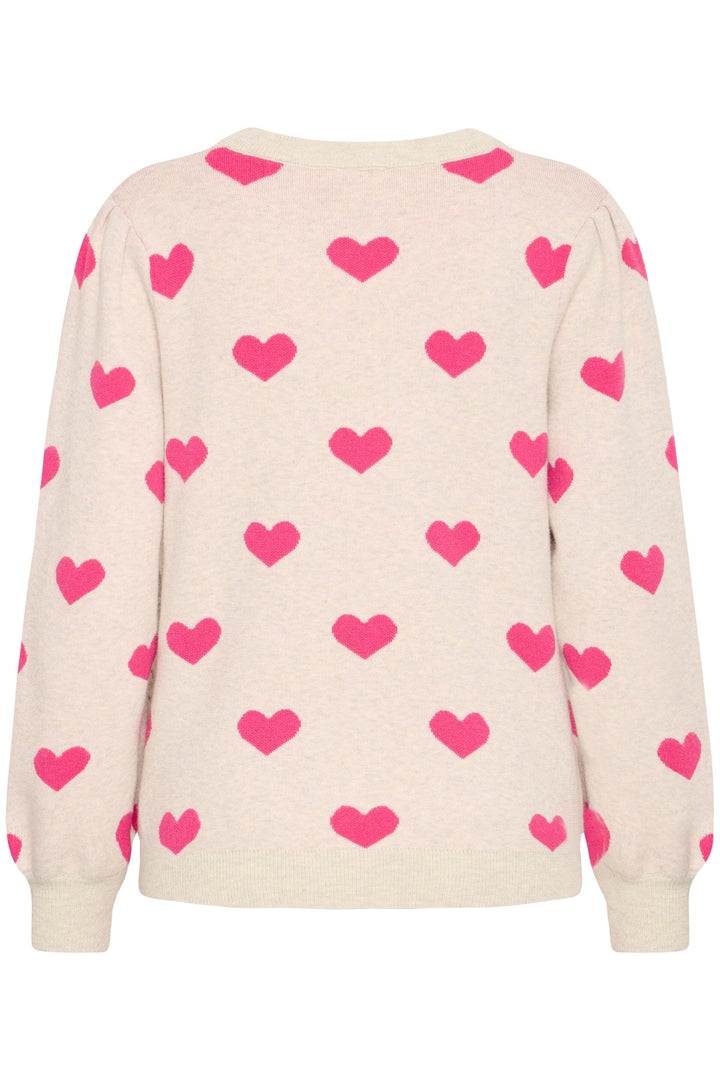 Ichi - Ihbrielle Ls2 - 204825 Oatmeal W. Pink Yarrow Sweatshirts 