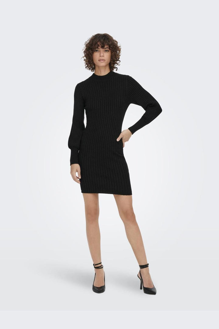 Jdy - Jdymagda L/S Volume Sleeve Dress Knt - 4080498 Black