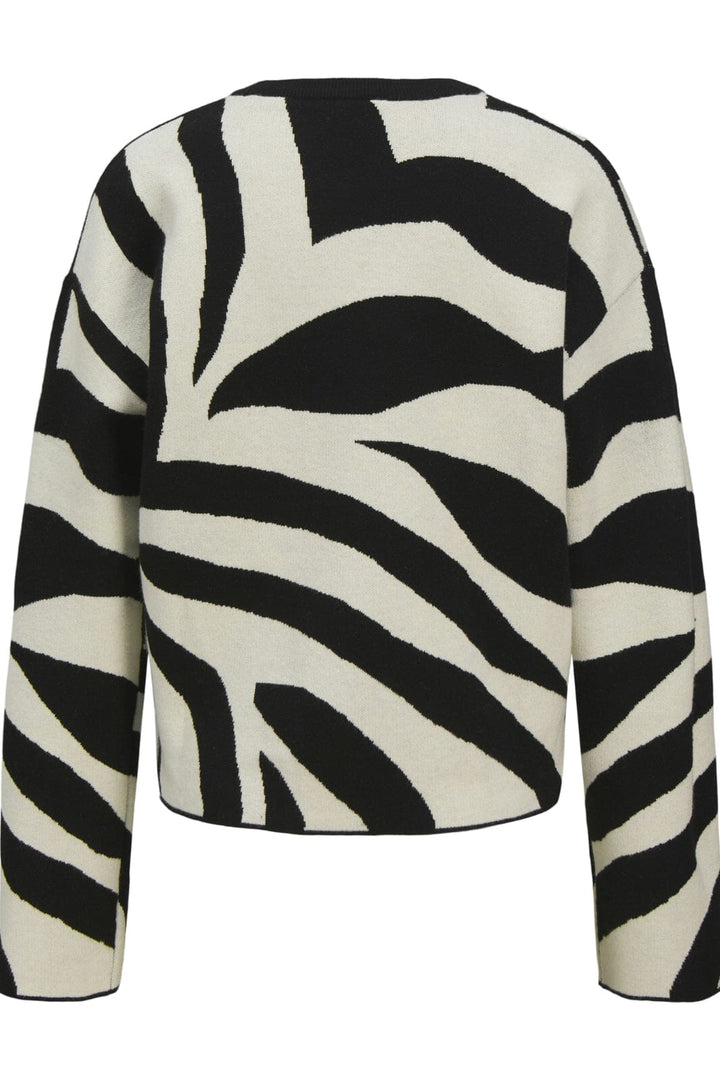 Jjxx - Jxadira Crew Neck Knit 12276484 - 4755660 - Black /Zebra