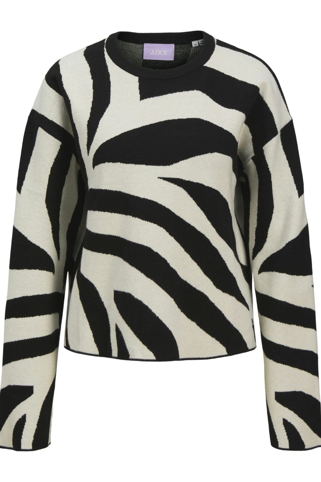 Jjxx - Jxadira Crew Neck Knit 12276484 - 4755660 - Black /Zebra