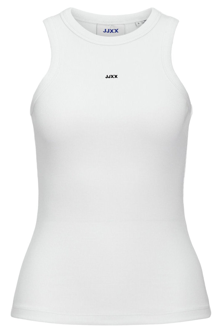 Jjxx - Jxforest Str Sl Logo Rib Top Styd - 4663973 Bright White Jjxx Logo Tank Top 