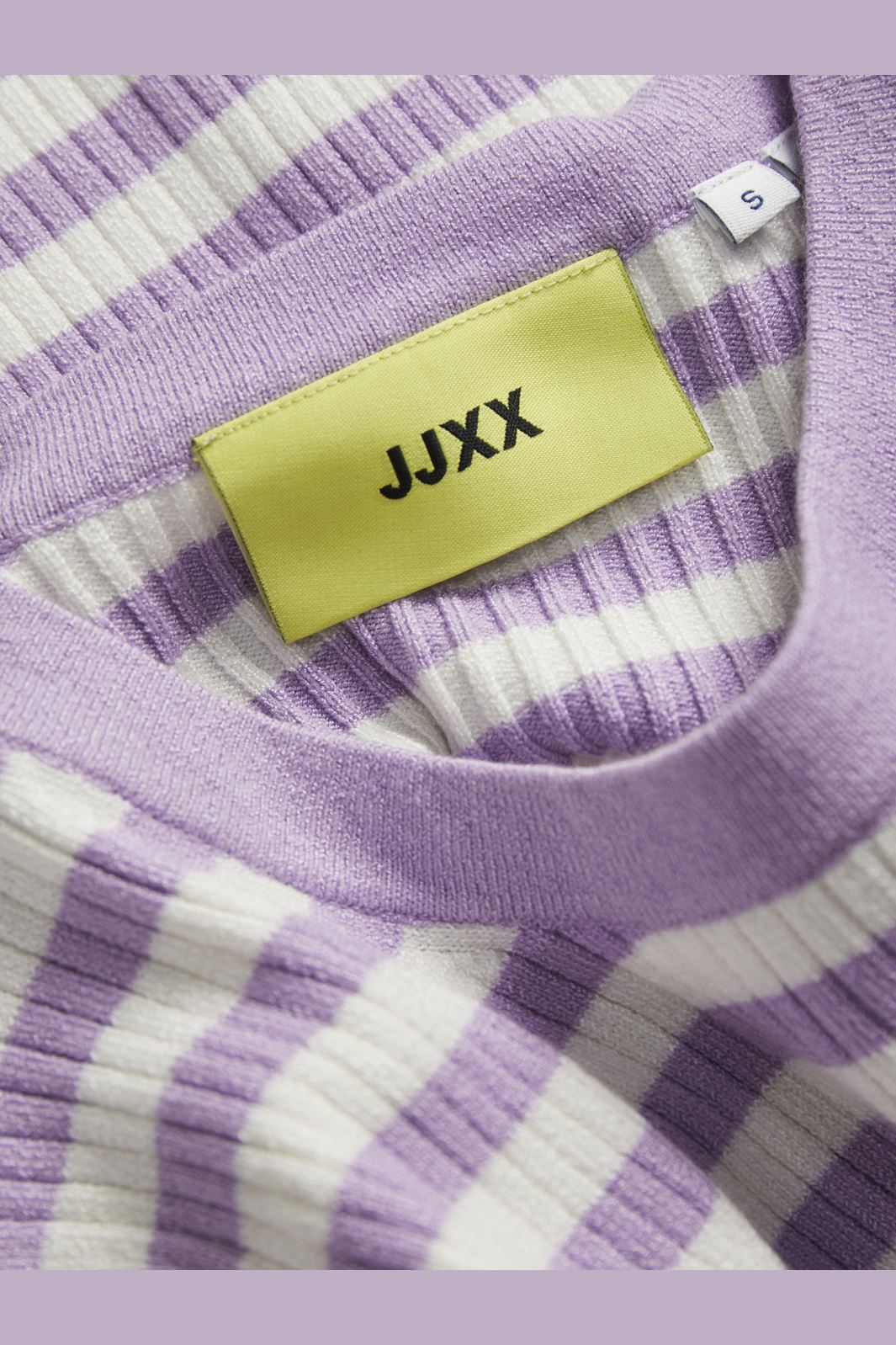 Jjxx - Jxjodi Tight Stripe Crew Neck Knit - 4412397 Lilac Breeze /Cloud Dancer