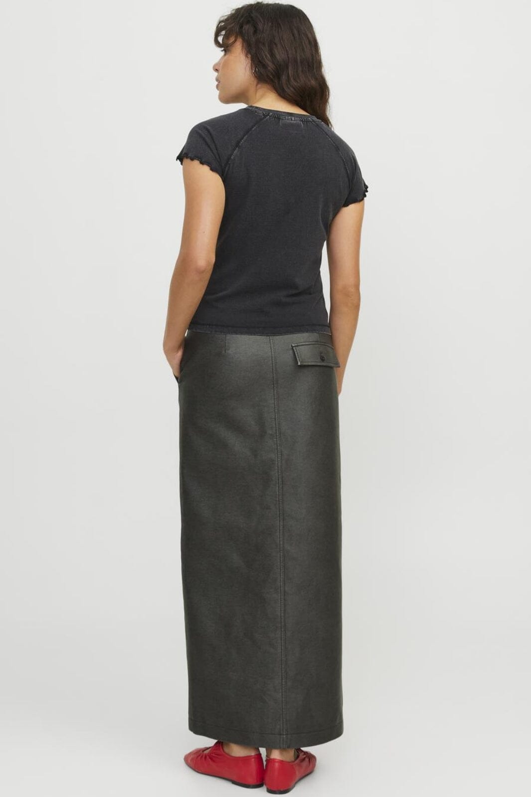 Jjxx - Jxmaddy Reg Long Skirt 12262132 - 4562195 - Black Rub Off