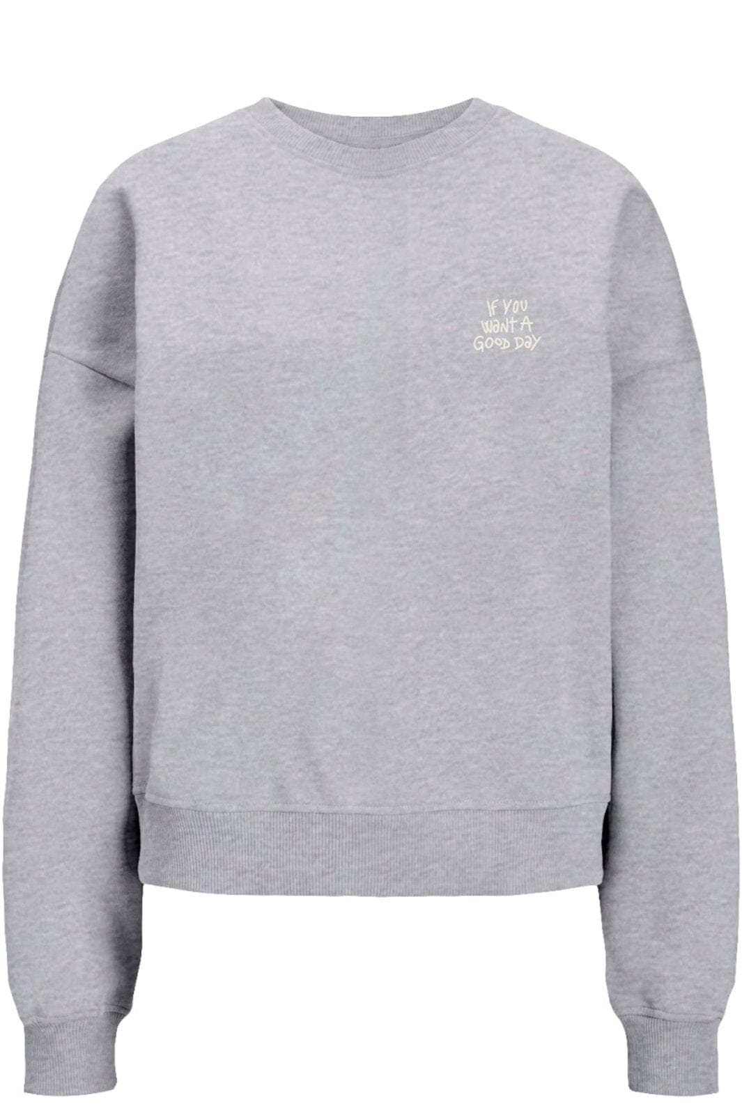 Jjxx - Jxmila Rlx Ls Crew Swt - 4802905 Light Grey Melange Sweatshirts 