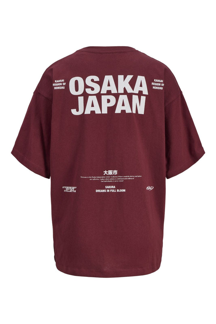 Jjxx - Jxmillow Loose Ss Tee Cphfw - 4883873 Cabernet Osaka