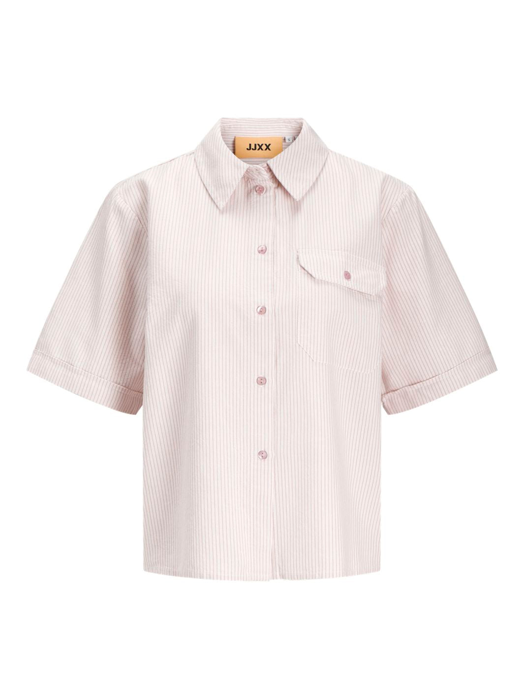 Jjxx - Jxsiva Oxford Ss Pocket Shirt - 4662404 Mauve Shadows Blanc De Blanc