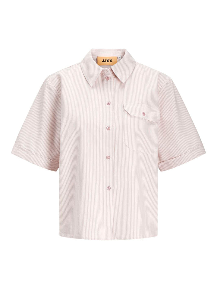 Jjxx - Jxsiva Oxford Ss Pocket Shirt - 4662404 Mauve Shadows Blanc De Blanc