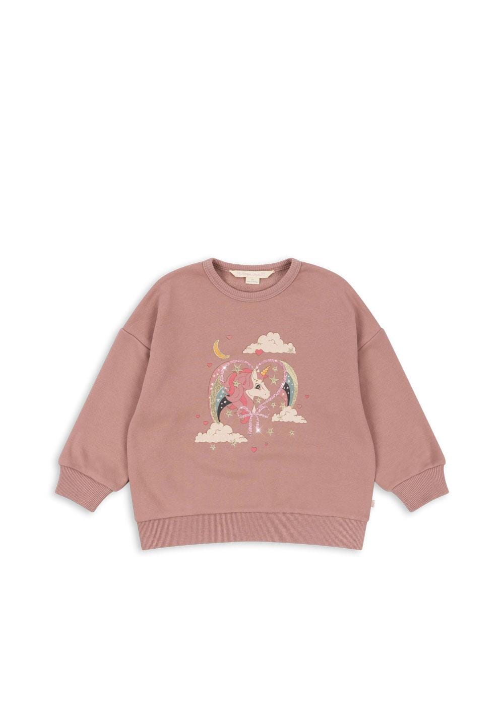 Konges Sløjd - Lou Glitter Sweatshirt Ocs - Mahogany Rose Sweatshirts 