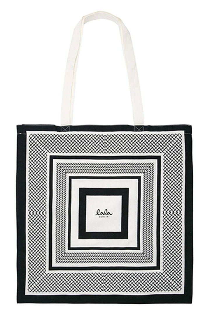 Lala Berlin - Carmen Cotton Bag - Black White Kufiya Square Tasker 