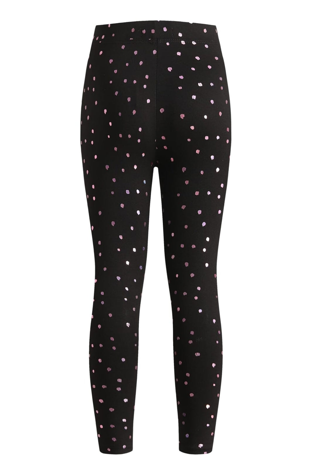 Liberte Ami - Alma-Leggings (Kids) - Black Pink Holographic Dot Leggings 