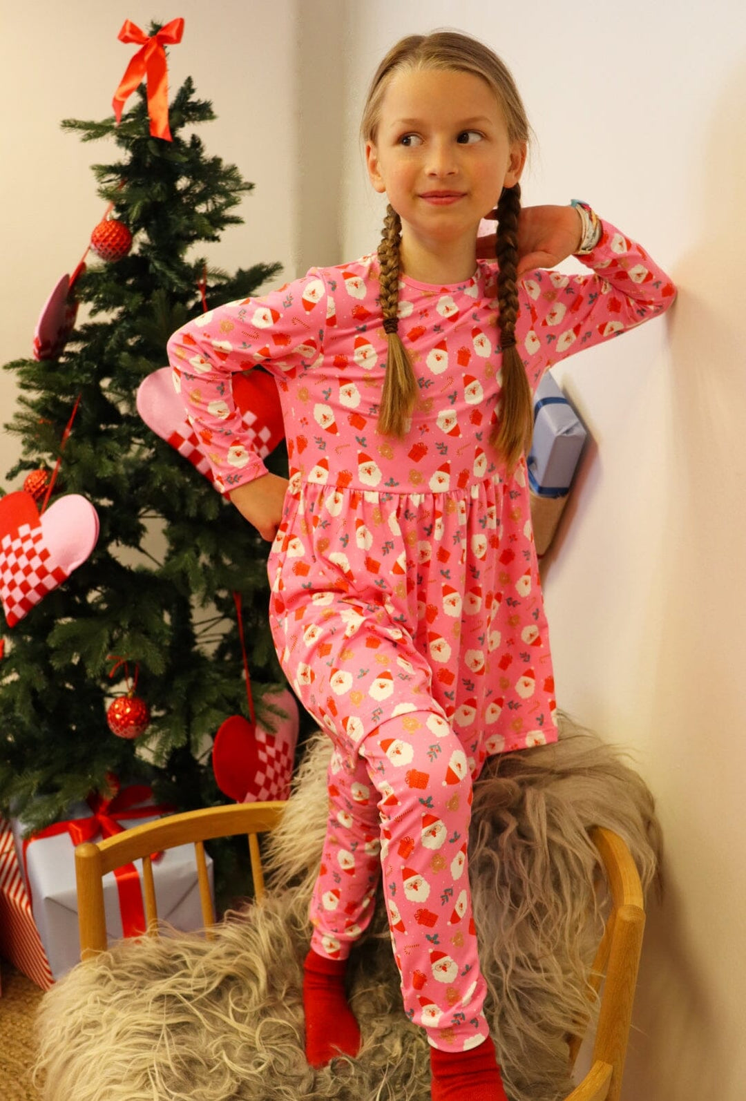 Liberte Ami - Alma-Leggings (Kids) - Santa Pink Leggings 