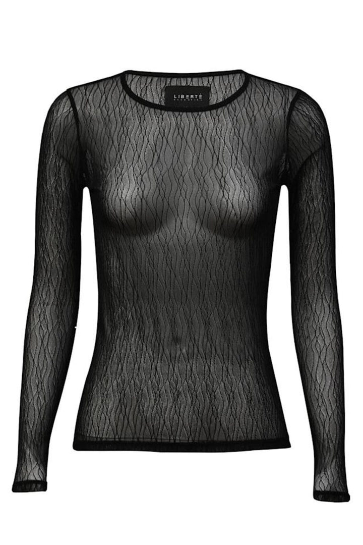 Liberte - Isa-Ls-Lace-Blouse 21345 - Black Lines