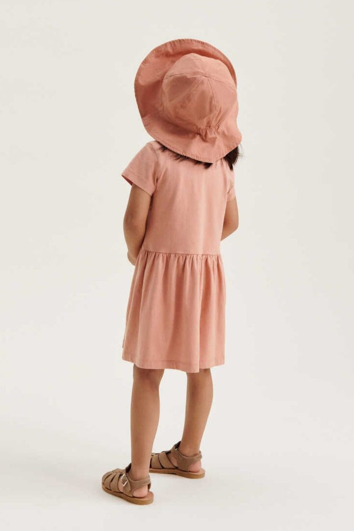 Liewood - Amelia Reversible Seersucker Sun Hat - Y/D Stripe Tuscany Rose / Sandy Hatte 