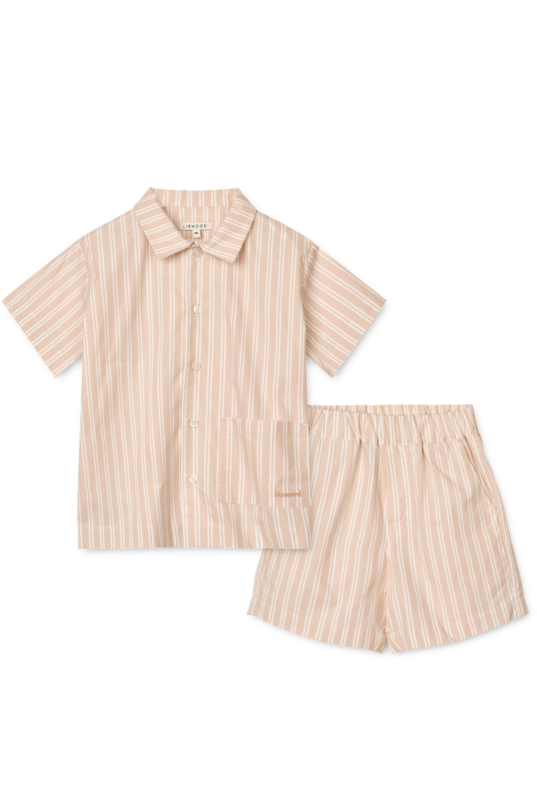 Liewood - Leona Stripe Set - Y/D stripe Sorbet rose / Creme de la creme